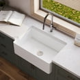 thumbnail image 4 of Harvest White Ceramic 30 in. L x 18 in. W Rectangular Single Bowl Farmhouse Apron Kitchen Sink with Grid and StrainerDV-1K0257, 4 of 13