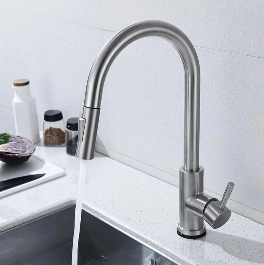 Touch Control Kitchen Faucet with Pull Down Sprayer - Smart Kitchen Sink Faucets - Touchless One-Handle Pulldown Faucet for Kitchen Sink - Brush ...