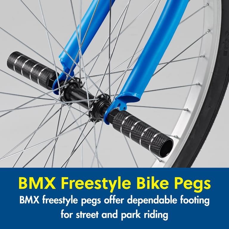 Concord Bike Pegs for Front and Rear Axle, Freestyle, Black/Silver