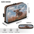 thumbnail image 3 of Standing Pencil Case with Base Large Capacity Stationery Pouch Pen Bag with Zipper for Women Men Brown Cow, 3 of 7