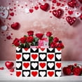 thumbnail image 5 of M Large Valentine's Day Gift Basket Empty Storage Organizer Kid Room Décor (Checkered Red And White Heart), 5 of 7