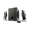 Cyber Acoustics CA-3090 9 Watts total RMS 2.1 3 Piece Flat Panel Design Subwoofer & Satellite Speaker System
