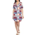 thumbnail image 2 of White Mark Short Sleeve Plaid Button-Down Dress, Women's S-XL, 2 of 6