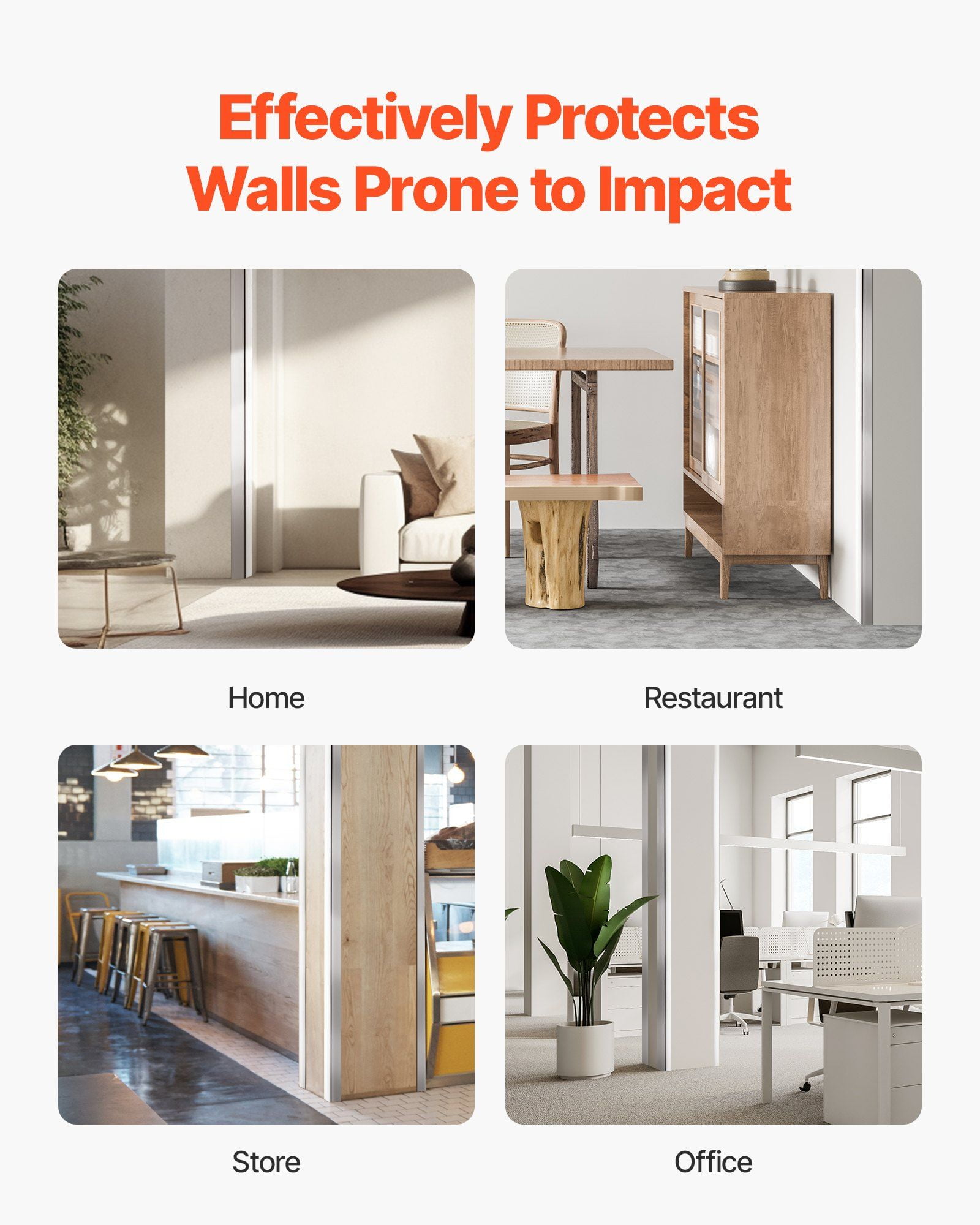 Metal Wall Corner Guards, 12-Pack Aluminum Alloy Edge Protectors, 2x2x48 Inches, 90-Degree Angle with 3M Adhesive Tape for Easy Peel-and-Stick Application