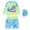 Green, variant on Shadoumai Boys Swimwear Long Sleeve Rash Guard And Swim Trunks UPF 50 Sun