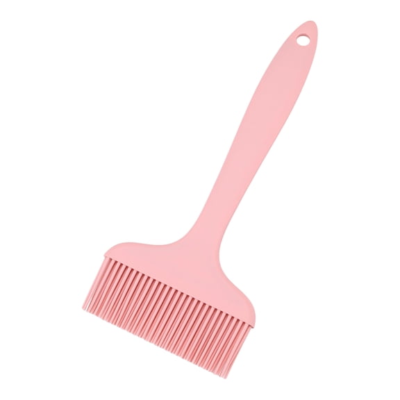 Basting Brush, Large Silicone Wide BBQ Brush One-Piece Design for Grilling Baking Cooking Kitchen Tool Heat Resistant Oil Brush for Outdoor Picnic Barbecue Use Pink