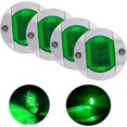 thumbnail image 1 of 4 Pack LED Boat Light 12V Round Marine Lamp LED Transom Mount Light for Boat Deck(Green), 1 of 5