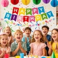 thumbnail image 6 of Tripumer Happy Birthday Banner Set, Colorful Party Decor with Honeycomb Balls, Star Streamers & Dot Garland, All-in-One Supplies for Indoor Outdoor Use, 6 of 10