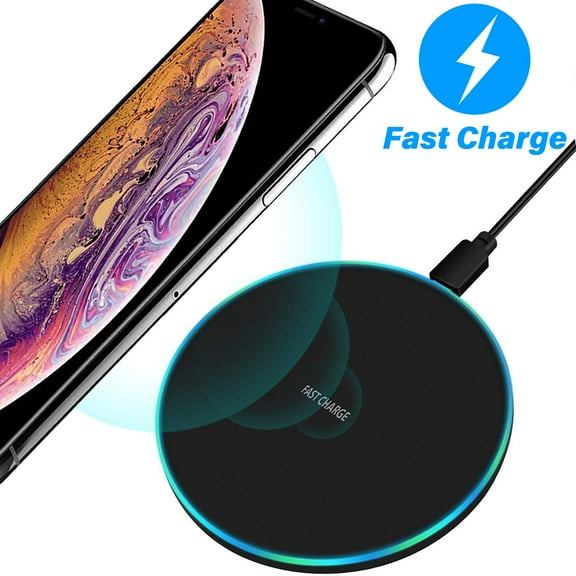 Wireless Charger, Qi Certified 10W Max Fast Wireless Charging Pad Compatible with iPhone 11/11 Pro/11 Pro Max/XS/XS Max/X/8/8 Plus,Galaxy Note 10/Note 10 ,S10 S9 S8 Plus(No AC Adapter)
