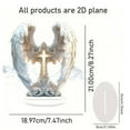 thumbnail image 3 of Gorgeous Angel Wings Cross Decoration, Finely Detailed Boho-Style,Premium Acrylic Material,Desktop Ornament for Home & Gifting, 3 of 3