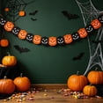 thumbnail image 2 of SLYNSHome Pumpkin Spider Bat Paper Garland Banner, 118 Inch Foldable Tissue Hanging Streamer For Ceiling Mantel Doorway Fall Halloween Home Party Wall Decor, 2 of 6