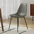 thumbnail image 6 of Pemberly Row Modern Vegan Leather Side Chairs (Set of 2) in Slate, 6 of 7
