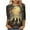 ZQR3-Khaki, variant on Halloween Tshirt for Women 3/4 Sleeve Pumpkin Ghost Graphic T Shirts Casual Round Neck Loose Fit Party Top Spooky Print Tees