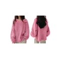 thumbnail image 3 of Women'S Oversized Sweaters Long Sleeve Crew Neck Fuzzy Knit Casual Chunky Pullover Sweater Fall Pink L, 3 of 7