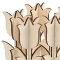 thumbnail image 3 of Soimiss Tulip Ornaments Unfinished Wooden Tulips Beige Paintable Artists Home Decoration, 3 of 7
