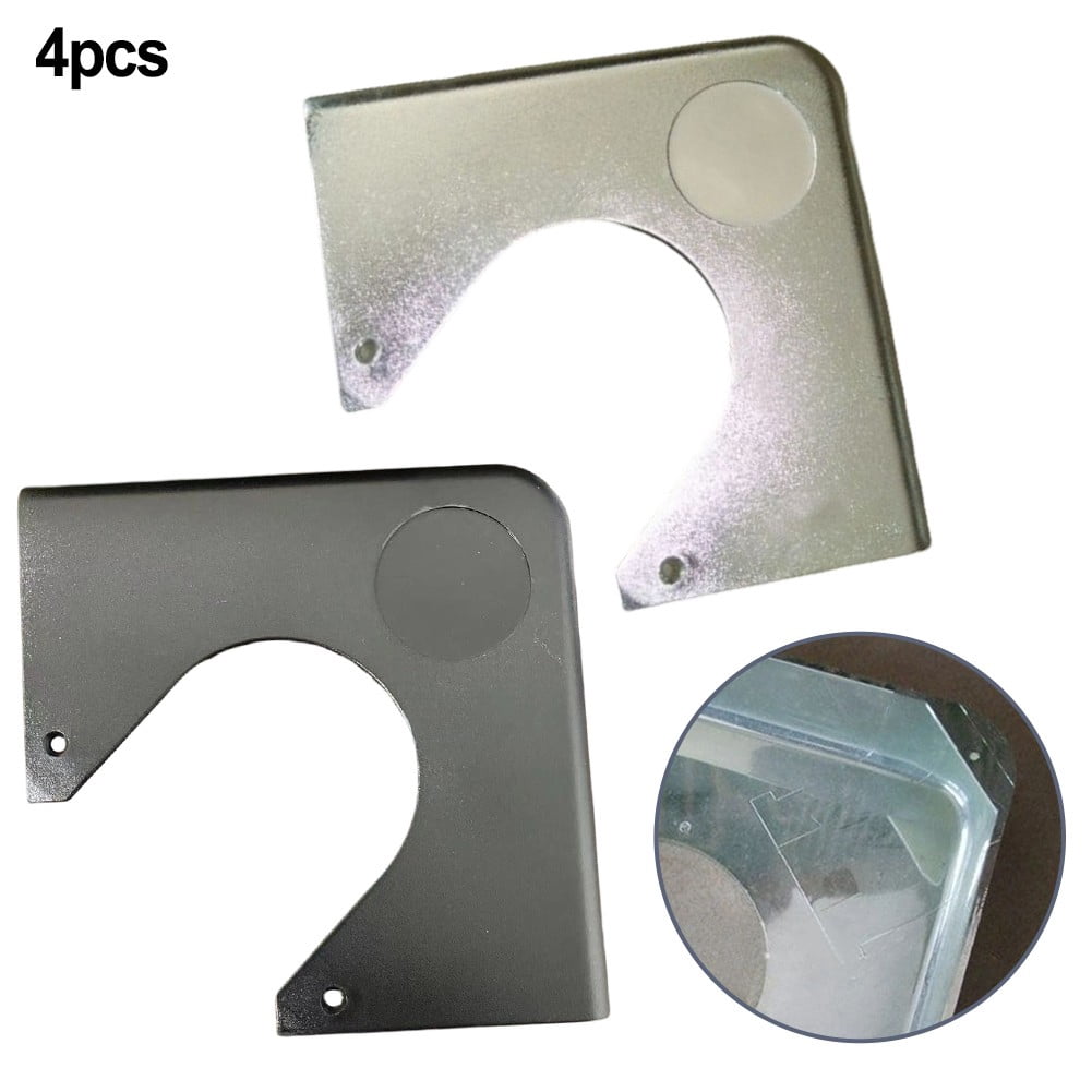 Billiards Table Corner Protectors 4pcs Set for Pool Tables Plastic White Black