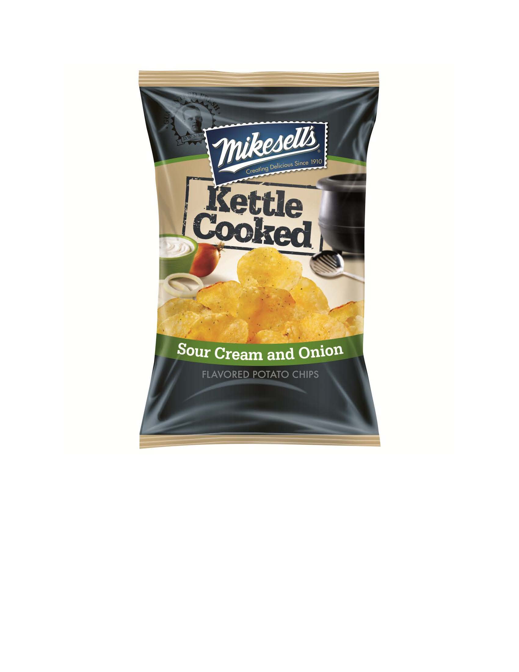 MikeSell's Sour Cream and Onion Kettle Cooked Potato Chips, 9.5 Oz