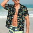 thumbnail image 5 of Picia Colorful Turtles Gentle Cotton Regular Fit Short Sleeve Casual Hawaiian Shirt for Men-Medium, 5 of 9
