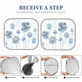 thumbnail image 6 of Bingfone Pale Blue Lotus Flowers Print 2-Piece Sun Shade Front Windshield - Foldable Car Front Window Sunshades For Most Sedans Suv Truck - Small, 6 of 7