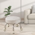 thumbnail image 6 of yotijay 360 degree Rotating Low Roller Seat Stool Pedicure Stool Small Breathable Kids Adults White, 6 of 9