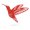 Red, variant on RealSteel Hummingbird Wall Art – Symbol of Love, Freedom & Joy – Handcrafted in Texas (6x9/Black)