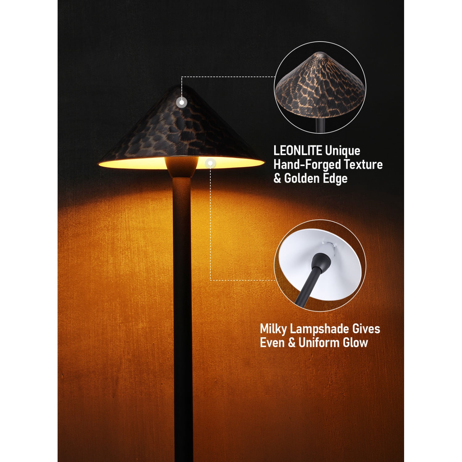 12 Pack 12-24V AC/DC 3W 5CCT LED Landscape Lights, Waterproof Pathway Lights, Rustic Style, Aluminum Housing, CRI90+, ETL Listed, 1800K/2700K/3000K/4000K/5000K Selectable