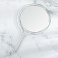 thumbnail image 1 of Makeup Hand Mirror Accessories Universal Personal Reflector Tool with Dual Sided Rounded Clear Magnifying Handle Vanity Mirrors Cosmetic Fitting, 1 of 1