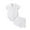 White, variant on Hienoo Baby Boys Summer Outfits Casual White Short Sleeve Romper Shorts Set, Sizes 0-3M