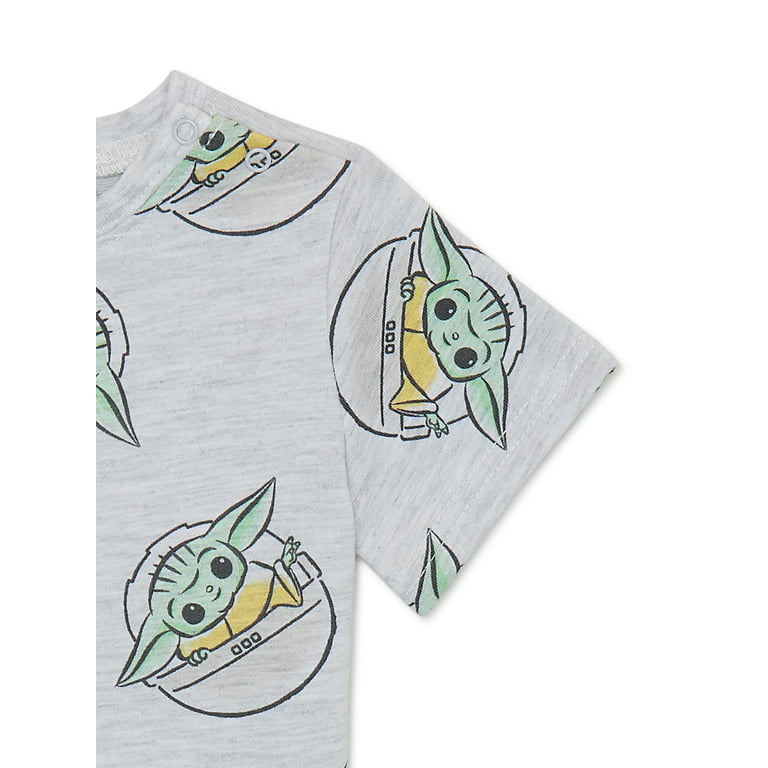 Star Wars Yoda Baby T-Shirt, Terry Shorts and Hat Outfit Set, 3-Pack, Sizes  0-24 Months 