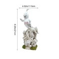thumbnail image 6 of Halloween Spooky Ghost Skeleton Figurine, White-a Resin Ghost Statue with Graveyard Ghost Scene Skull, Mini Ghost Decor for Halloween Decorations, Indoor Tabletop Home Decor, 6 of 6