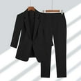 thumbnail image 2 of Women's Suit Set Stretch Comfortable Business Casual Trousers Outfit Elegant Ladies Wear Attire Stylish Two Piece Ensemble, 2 of 2