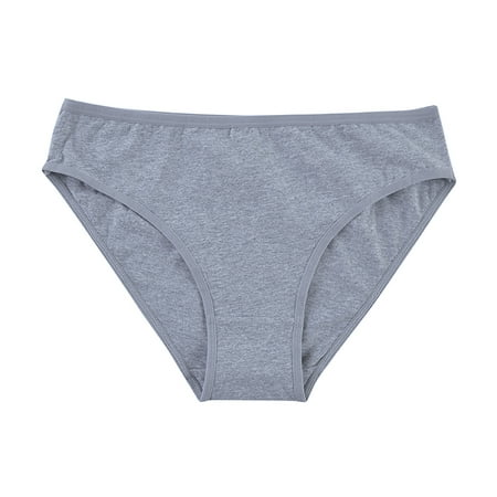 Lmnyox Women s High Cut Briefs Plus Size Breathable Low Waist Panties Ladies Underwear Hip Lift Panty 1-3 Pack