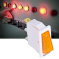 thumbnail image 4 of Rankomu 10 Uds Interruptor basculante luz roja iluminada, 2 Posiciones ON/Off Interruptor de Palanca a presión AC 250V/15A 125V/20A Interruptor basculante de 3 Pines con luz, 4 of 8