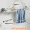 thumbnail image 2 of 8 Pieces Bathroom Hardware Set Brushed Nickel Adjustable Expandable Towel Bars Towel Ring Wall Mount Toilet Paper Holder Towel Hooks Towel Racks Hand Towel Holder Bathroom Accessory Set, 2 of 6