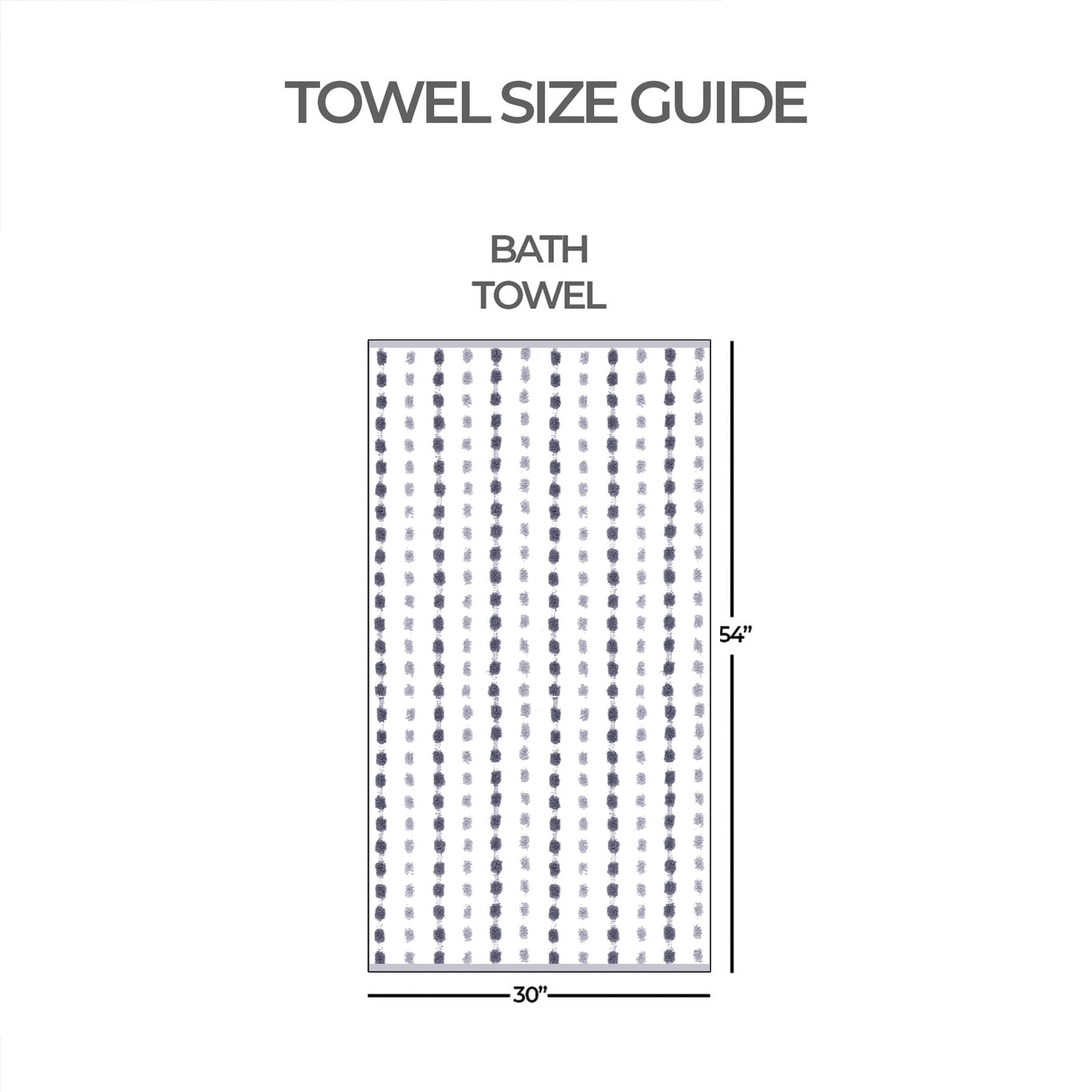 Mainstays Performance Cotton Bath Towel, Super Soft Quick Dry Fade Resistant, Grey/Black Dot Pattern
