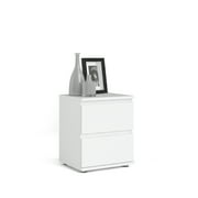 Tvilum Aurora 2 Drawer Bedroom Nightstand for Adults, White