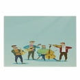 thumbnail image 1 of Music Cutting Board, Cartoon Graphic of Happy Musicians Band Playing Instruments Concert Print, Decorative Tempered Glass Cutting and Serving Board, in 3 Sizes, by Ambesonne, 1 of 2