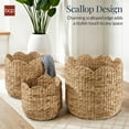 thumbnail image 5 of Best Choice Products Scalloped 3PC Water Hyacinth Nesting Baskets - Natural, 5 of 10