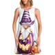 thumbnail image 1 of Balery Halloween Gnome With Pumpkins Vestidos de verano para mujer con estampado: vestido holgado sin mangas, vestido playero informal y cómodo para días calurosos., 1 of 7