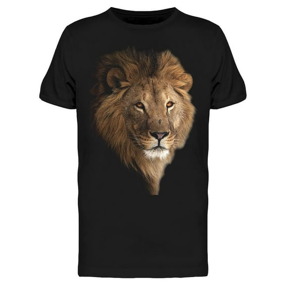 Smartprints Mens Graphic Tee - A Male Lion's Portrait - Regular Fit 100% Cotton