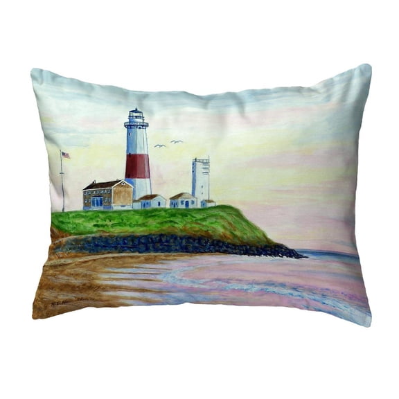 Betsy Drake Interiors Montauk Lighthouse Noncorded Pillow 11x14