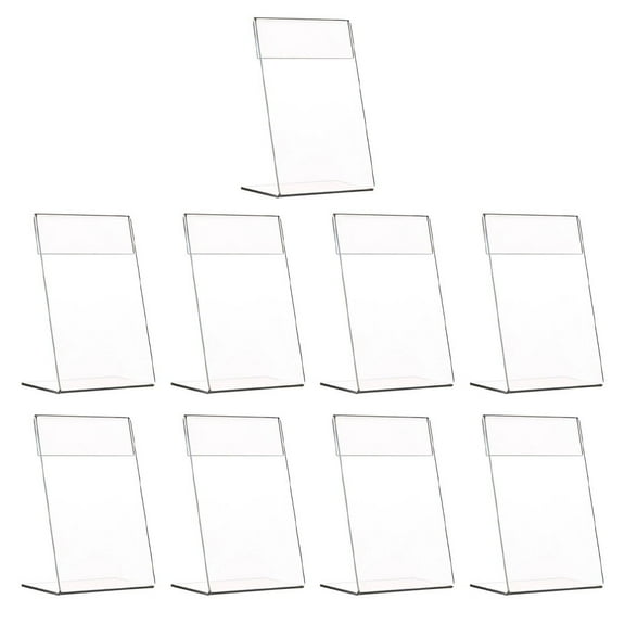 CIMAXIC Acrylic Sign Holders for Price Display in Small Office Desk 9Pcs