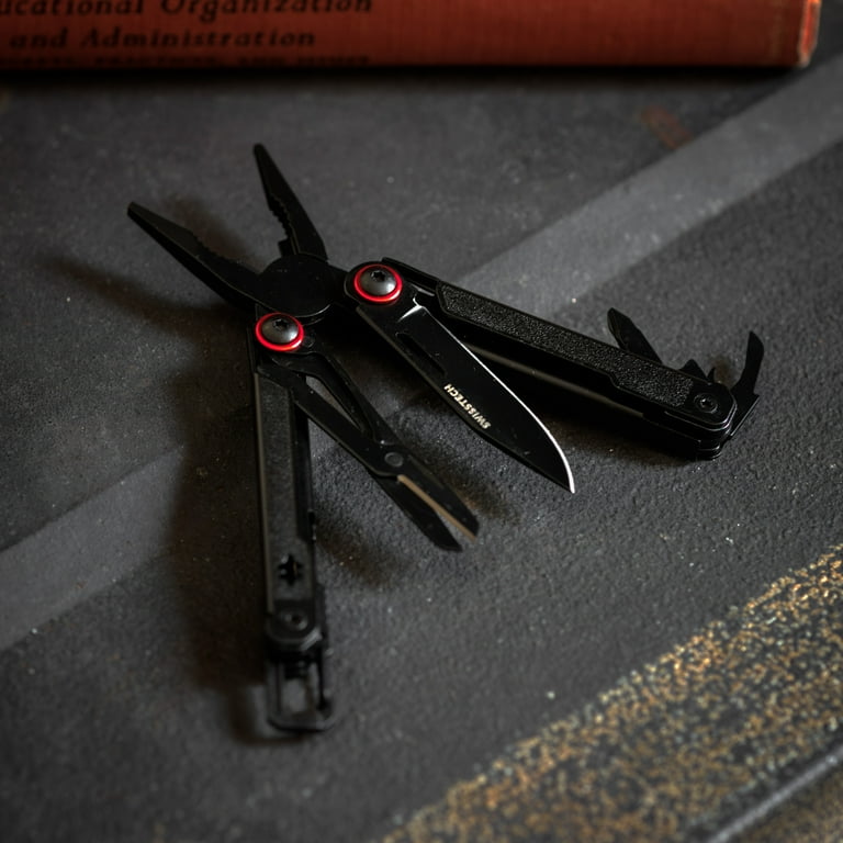 Swiss Tech Uberall 11 in 1 Folding Mini Multi Tool Ultra Compact with Leather Sheath Multi Function Walmart