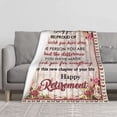 thumbnail image 2 of MMYGU Retirement Gift Blanket Retired Gifts for Boss Friends Teachers Nurses Soft Flannel Throw Blanket on Sofa Bed Retirement Appreciation Gift 40x50in, 2 of 6