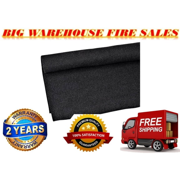 MR DJ 150'L X 4'W Black Car, PA DJ Speaker Box Upholstery Liner Carpet