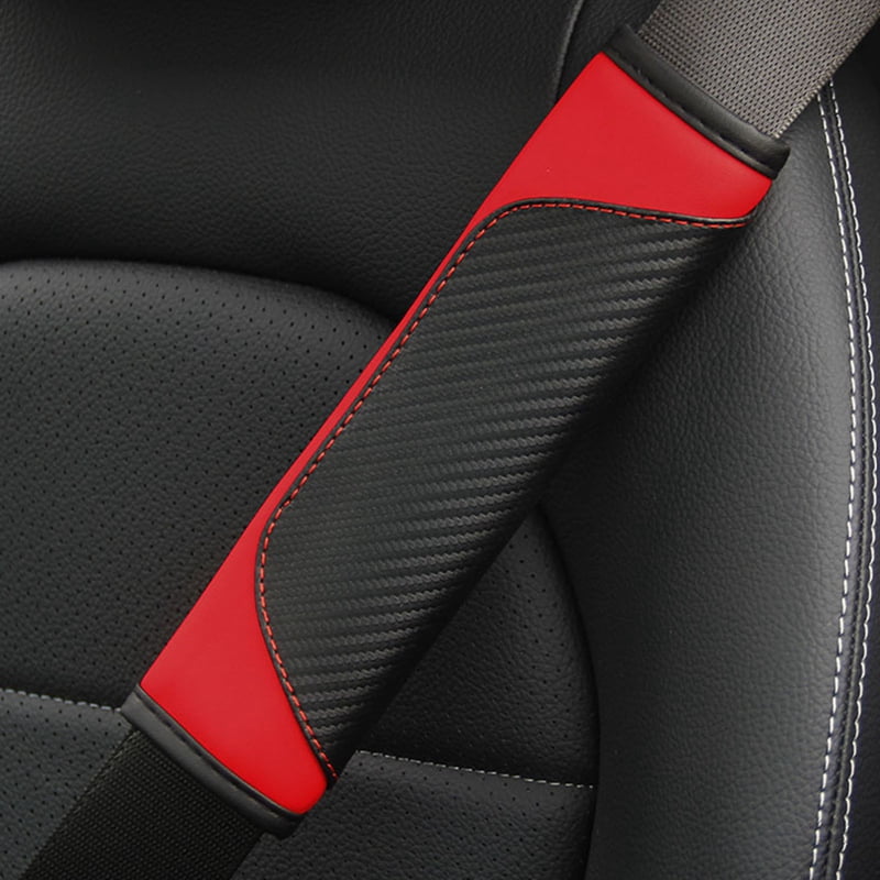 tsondianz Car Seat Belts Shoulder Pad, Car Seat Belts Cover, PU Leather Safety Belt Shoulder