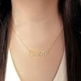 thumbnail image 2 of PicturesOnGold Custom Name Necklace Jewelry Yellow Gold Necklace Nameplate Modern Script Jewelry Gift for Women, 2 of 6
