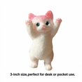 thumbnail image 3 of Squishy Stress Toy with Soft Squeeze Texture and Raised Paws, 3 Inch, Pink and White, for Relaxation Relief, Cat Toy, 3 of 3