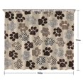 thumbnail image 5 of Paw Print Shower Curtain 84"x72" ,Bathroom Decorative Shower Curtains Set with 12 Hooks,Modern Waterproof Washable Shower Curtain, 5 of 6
