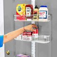 thumbnail image 4 of Allspace by Alltrade Over The Door Pantry Organizer Heavy Duty Hanging Storage Rack 5 Wire Baskets - 240077E, 4 of 5